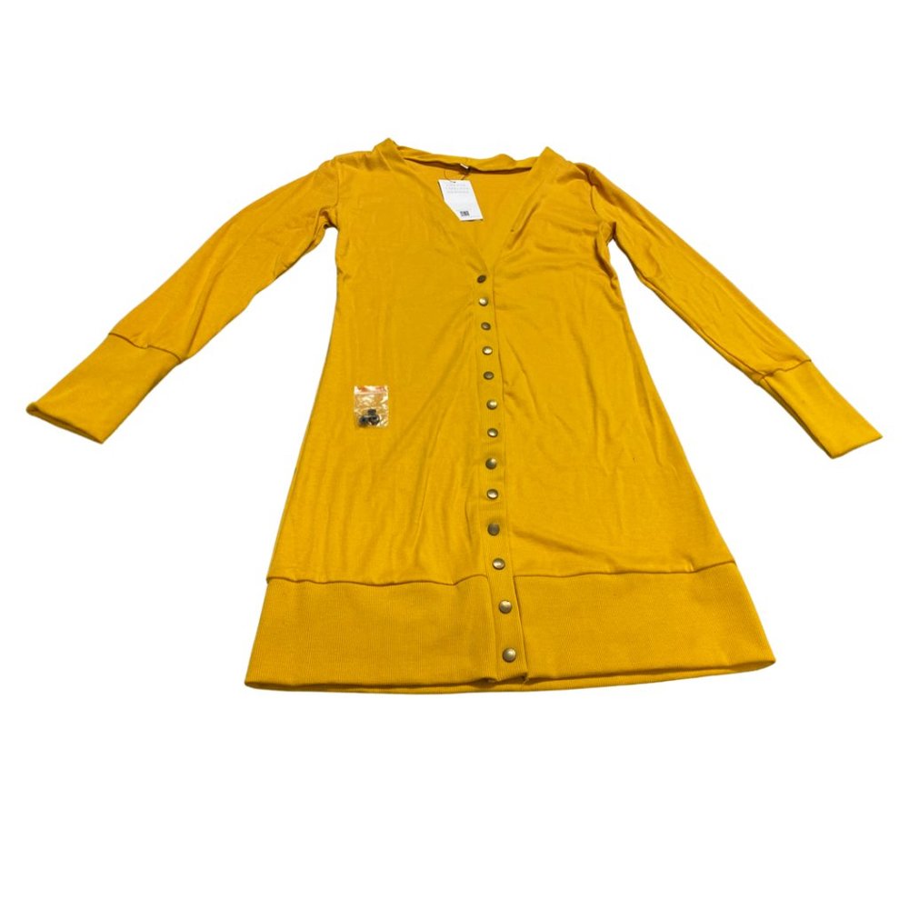 Basic Faith Women's Cardigans V-Neck Button Down Knitwear Long Sleeve Soft Knit